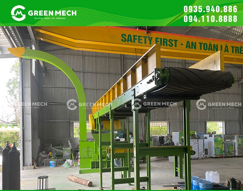 Máy băm gỗ 15 tấn GREEN MECH chất lượng cao