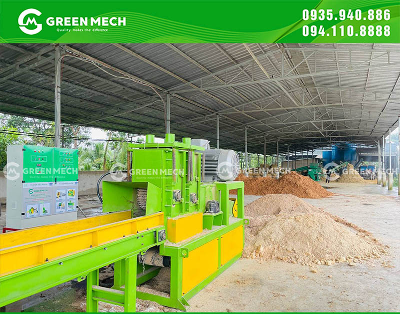 Máy nghiền GREEN MECH nghiền mùn cưa nhanh chóng và hiệu quả