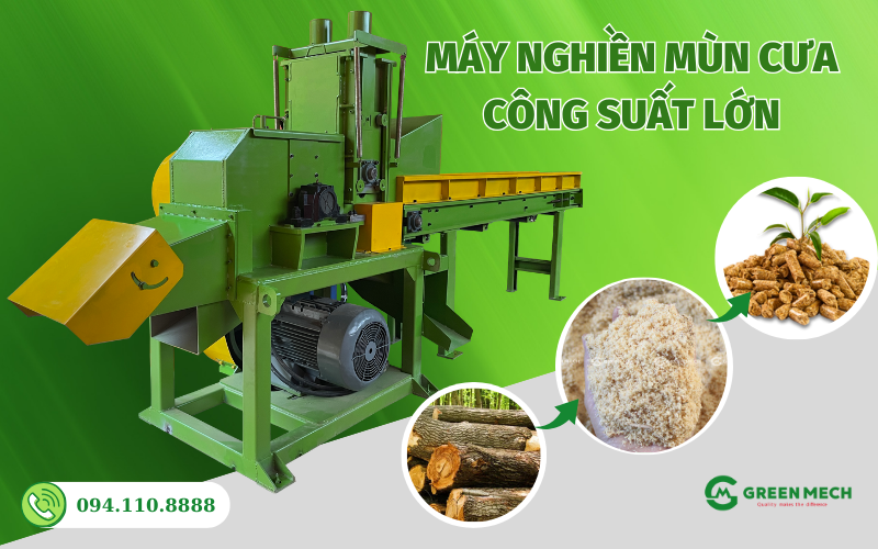 Máy nghiền mùn cưa công suất lớn