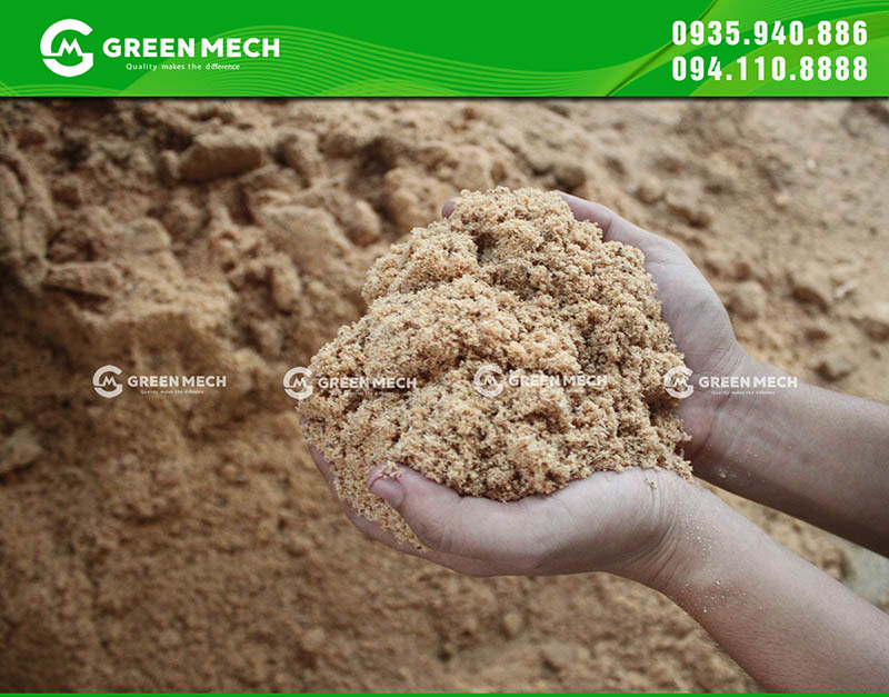 Mùn cưa thành phẩm từ máy nghiền mùn cưa GREEN MECH