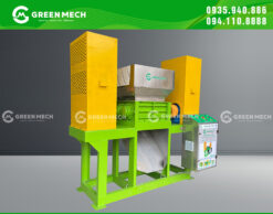 Máy nghiền 2 trục 300kg GREEN MECH nghiền đa dạng các loại phế liệu, rác thải y tế,...