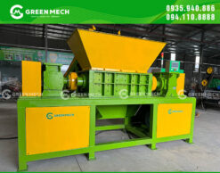 Máy nghiền 2 trục tiết kiệm điện, nghiền đa dạng các loại rác tải phế liệu